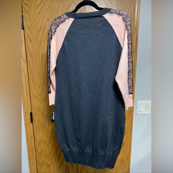 by & by Charcoal and Blush Knit Dress - Picture 6 of 6